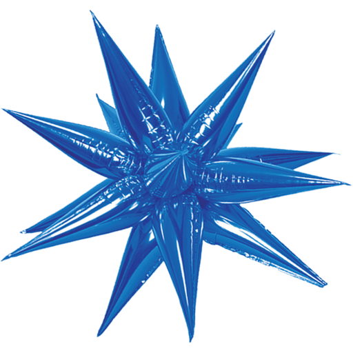 40in Blue Starburst Magic Star Air-Filled Balloon | 1ct