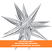 40in Silver Starburst Magic Star Air Filled Balloon | 1ct - Party Supplies