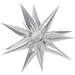 40in Silver Starburst Magic Star Air Filled Balloon | 1ct - Party Supplies
