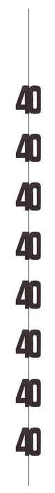 6ct Hanging Decoration 40th Birthday