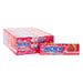 Hi-Chew Strawberry: soft chewy fruit candy cubes, red in color. Individually wrapped, 1.76 oz size.