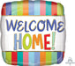 Welcome Home Stripes Mylar Balloon, 18"