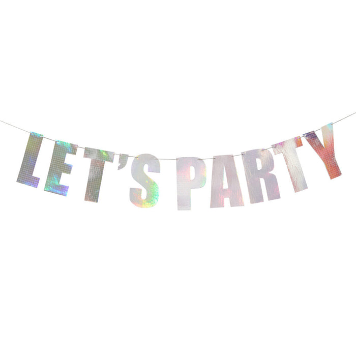 Let’s Party Iridescent Letter Banner | 1ct