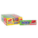 Hi-Chew Watermelon: soft chewy fruit candy cubes, pink and green in color. Individually wrapped, 1.76 oz size.