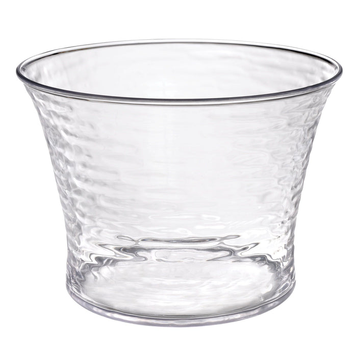 A 3.6 Gal Hammered Clear Beverage Tub.