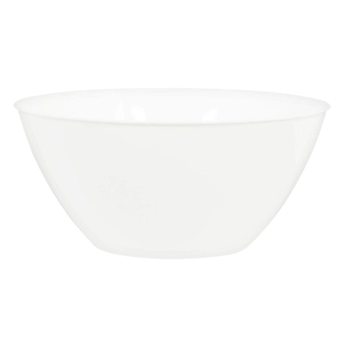 A white 5 Quart 11-inch diameter Plastic Bowl.