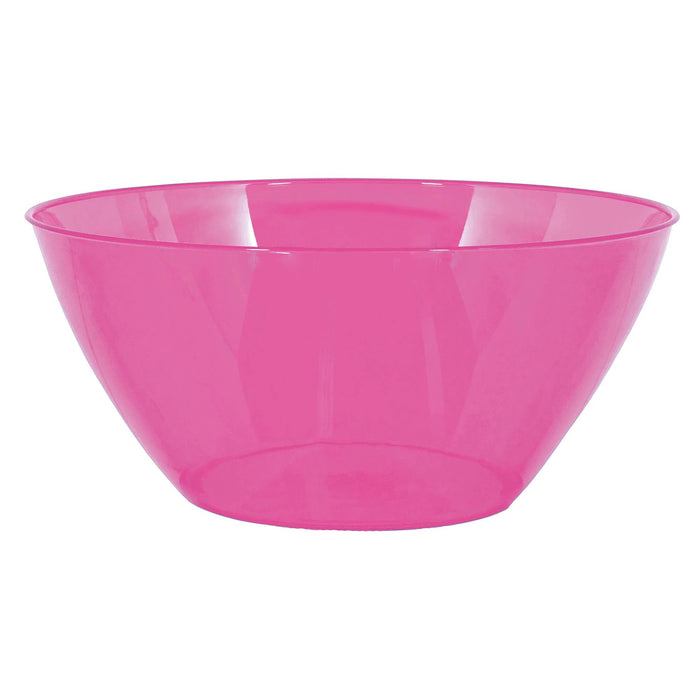 A pink 5 Quart 11-inch diameter Plastic Bowl.