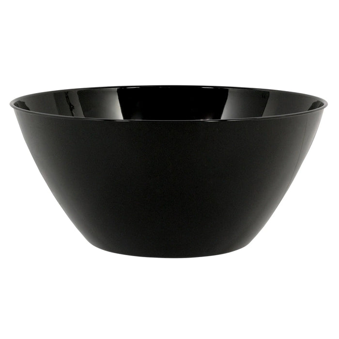 A black 5 Quart 11-inch diameter Plastic Bowl.