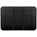 A black 9 inch by 14.2 inch Rectangular Sectional Platter.