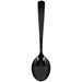 A Black 9.5-inch Plastic Serving Spoon. Spoons come in a two pack.