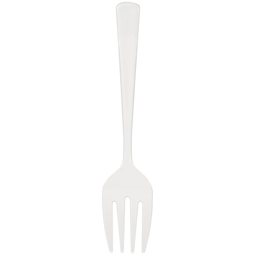 A white 9.5-inch Plastic Serving Fork. Forks come in a two pack.