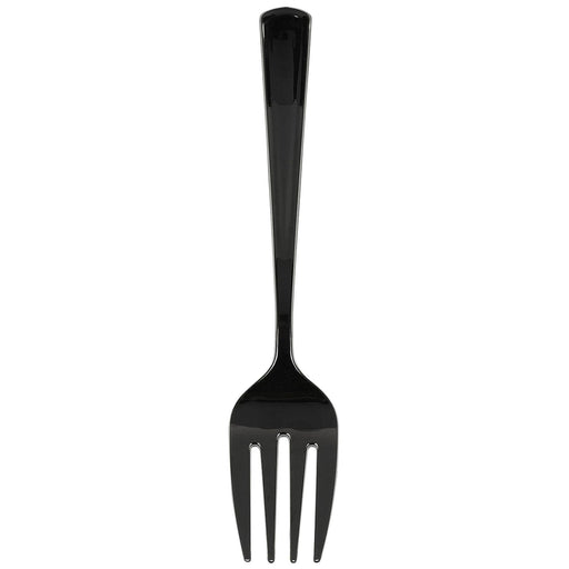 A black 9.5-inch Plastic Serving Fork. Forks come in a two pack.