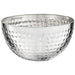 A silver Stainless Steel 5.75 inch diameter Hammered Serving Bowl.