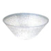 Clear textured glass serving bowl with a wide shallow cone shape, holding approximately 3.5 quarts.