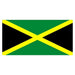 Green rectangle with black triangular sections in corners, intersected by a yellow diagonal cross forming an X pattern.