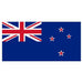 New Zealand flag featuring the Union Jack on the left and four red stars on a blue background on the right.