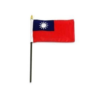 Taiwan Flag with Stick | 4" x 6"