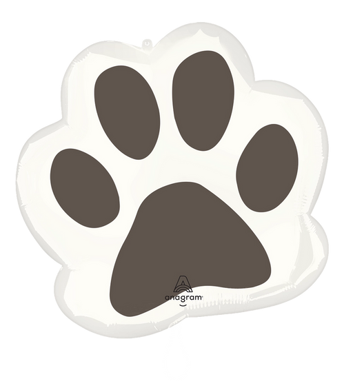 Pawsome Party Paw Print Super Shape Mylar Balloon, 22"