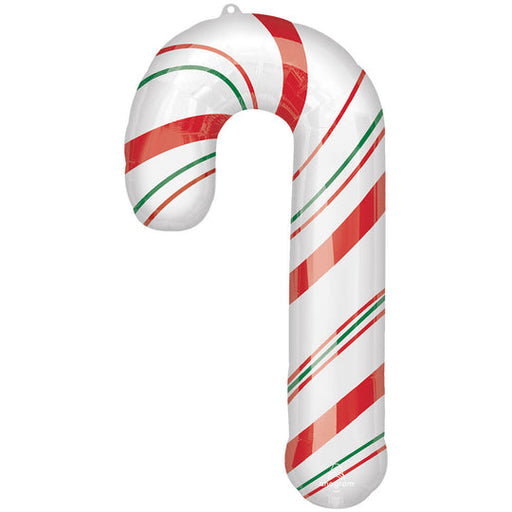 A Christmas Merry Christmints Candy Cane Supershape Mylar Balloon.