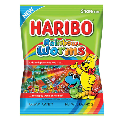 Haribo Rainbow Worms 5 oz Bag | 1ct