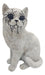 Full-length product photo of the 9" Resin Black Ey Cat, shown against a plain white background. A Halloween decoration.
