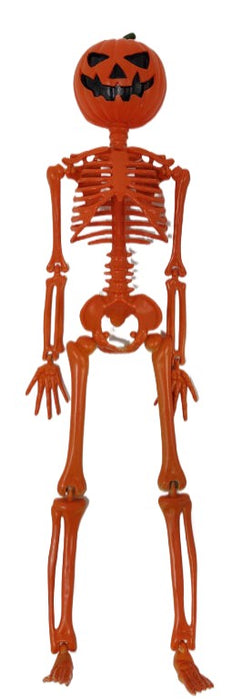 Full-length product photo of the Pumpkin Skeleton Orange Ls Joints, shown against a plain white background. A Halloween decoration.