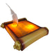 Full-length product photo of the Snta Scroll with Feather Moving, shown against a plain white background. A Halloween decoration.