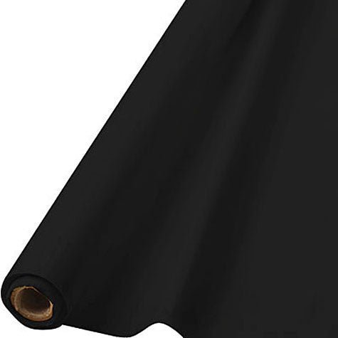 Jet Black Plastic Tablecover Roll 100'x40" | 1ct