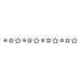Row of thirteen purple outline stars connected by a thin line, arranged horizontally across a white background.