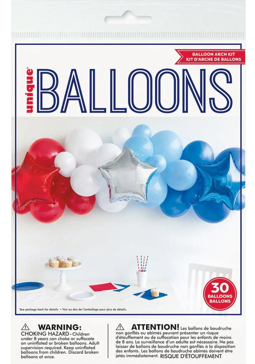4th Of July Patriotic Latex Balloons Arch Kit | 1kit