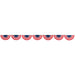 4th Of July Patriotic Paper Fan Garland 8ft | 1ct - Zurchers