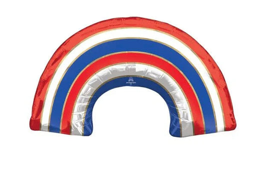 4th Of July Rainbow SuperShape Mylar Balloon 34" | 1 ct