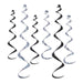 A hanging swirl decoration featuring a twirly whirlys design. Comes in a pack of 6.