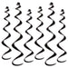 A hanging swirl decoration featuring a twirly whirlys design. Comes in a pack of 6.