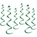 A hanging swirl decoration featuring a twirly whirlys design. Comes in a pack of 6.