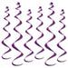 A hanging swirl decoration featuring a twirly whirlys design. Comes in a pack of 6.