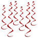 A hanging swirl decoration featuring a twirly whirlys design. Comes in a pack of 6.