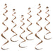 A hanging swirl decoration featuring a twirly whirlys design. Comes in a pack of 6.
