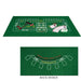A party decoration featuring a blackjack/craps design. Sold as a single piece.