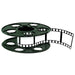 A 3-D table centerpiece featuring a movie reel filmstrip design. Sold as a single piece.