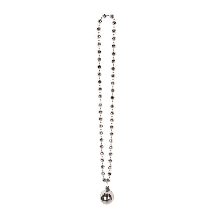 An award medal on a neck ribbon featuring a disco ball beads disco ball medallion design. Sold as a single piece.