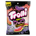 Trolli Sour Duo Crawlers: soft sour gummy crawlers. Sold in a 4.25 oz clear plastic peg bag that hangs from a printed header card, with the candy visible inside.