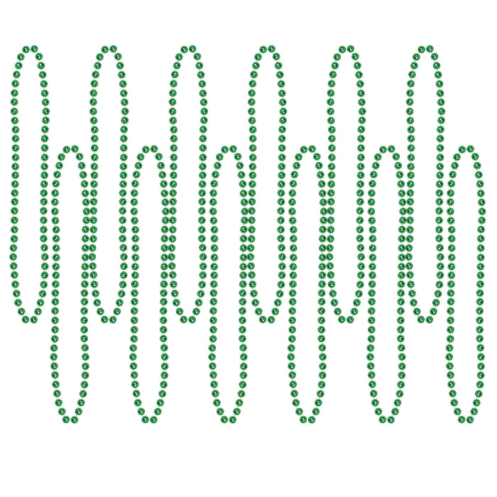 A party small round strand of plastic beads. Comes in a pack of 12.