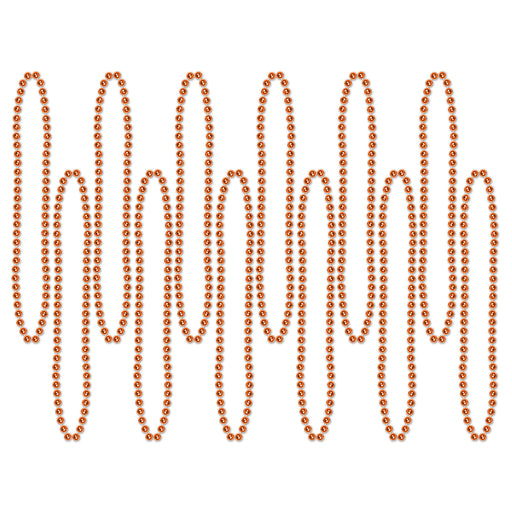 Orange Party Beads - Small Round | 12ct