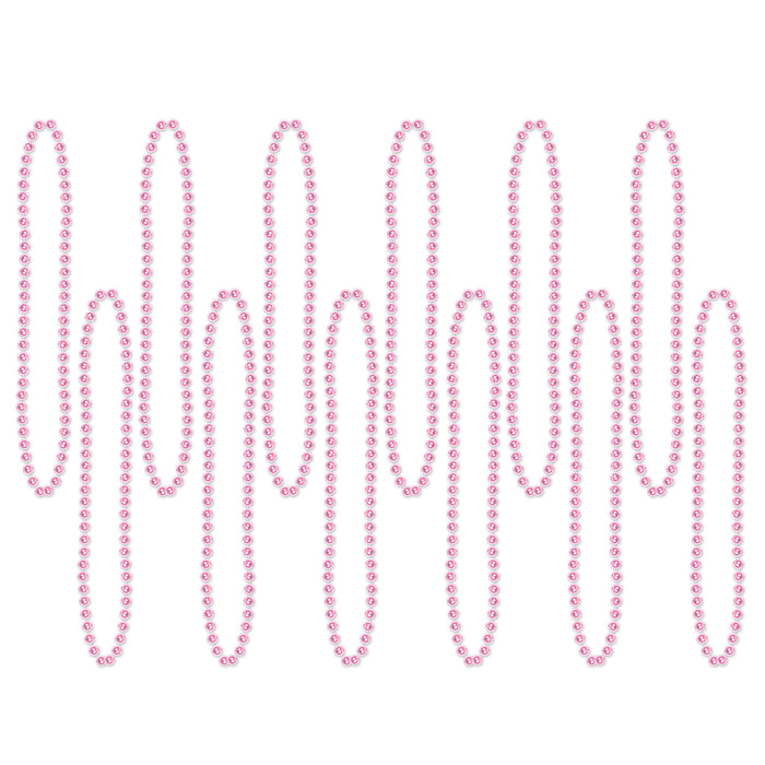 A party small round strand of plastic beads. Comes in a pack of 12.