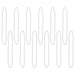 Set of 12  white bead necklaces on a white background