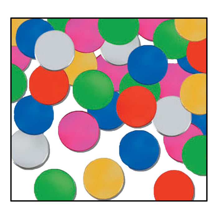 A scattered metallic confetti pieces featuring a dots design. Sold as a single piece.
