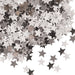 A scattered metallic confetti pieces featuring a stars design. Sold as a single piece.