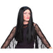 Adult Morticia Wig shown against a plain white background — a Halloween costume accessory.