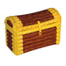 An inflatable party decoration featuring a treasure chest cooler design. Sold as a single piece.